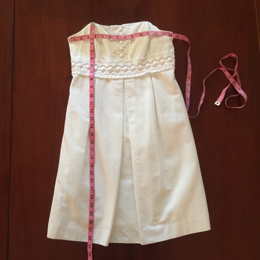 Lilly Pulitzer Betsey Strapless Dress White 2 - Picture 3 of 7